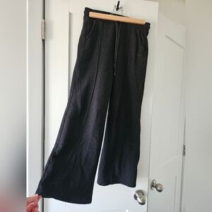 Dkny Black Wide-Leg Sweat Pants